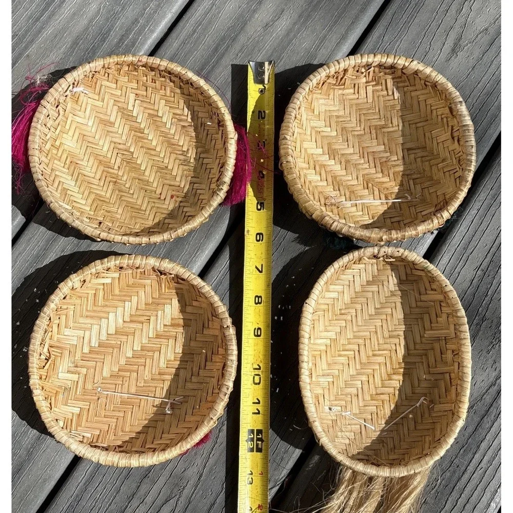 Set of 4 Vietnamese Basket Weave Masks 6